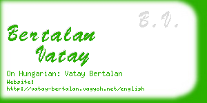 bertalan vatay business card